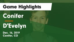 Conifer  vs D'Evelyn  Game Highlights - Dec. 16, 2019