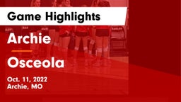 Archie  vs Osceola  Game Highlights - Oct. 11, 2022