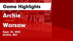 Archie  vs Warsaw  Game Highlights - Sept. 23, 2023