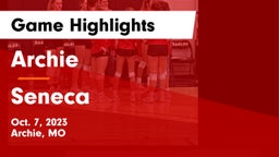 Archie  vs Seneca  Game Highlights - Oct. 7, 2023