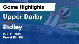 Upper Darby  vs Ridley  Game Highlights - Oct. 11, 2023