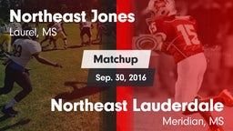 Matchup: Northeast Jones vs. Northeast Lauderdale  2016