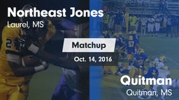 Matchup: Northeast Jones vs. Quitman  2016