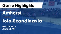 Amherst  vs Iola-Scandinavia  Game Highlights - Nov 28, 2016