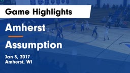Amherst  vs Assumption  Game Highlights - Jan 3, 2017