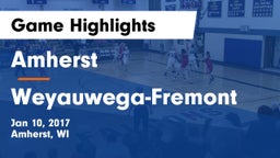 Amherst  vs Weyauwega-Fremont  Game Highlights - Jan 10, 2017