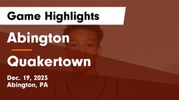 Abington  vs Quakertown  Game Highlights - Dec. 19, 2023