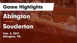 Abington  vs Souderton  Game Highlights - Feb. 4, 2019