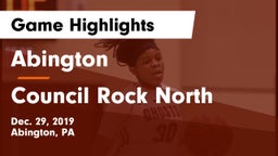 Abington  vs Council Rock North  Game Highlights - Dec. 29, 2019