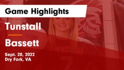 Tunstall  vs Bassett  Game Highlights - Sept. 20, 2022