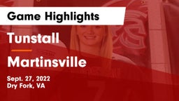 Tunstall  vs Martinsville  Game Highlights - Sept. 27, 2022