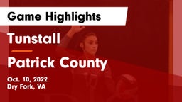 Tunstall  vs Patrick County Game Highlights - Oct. 10, 2022