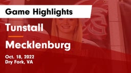 Tunstall  vs Mecklenburg  Game Highlights - Oct. 18, 2022