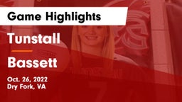 Tunstall  vs Bassett  Game Highlights - Oct. 26, 2022