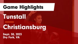 Tunstall  vs Christiansburg  Game Highlights - Sept. 30, 2023
