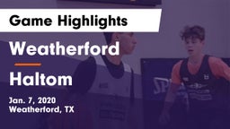 Weatherford  vs Haltom  Game Highlights - Jan. 7, 2020