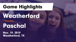 Weatherford  vs Paschal  Game Highlights - Nov. 19, 2019