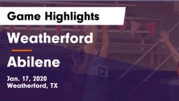 Weatherford  vs Abilene  Game Highlights - Jan. 17, 2020