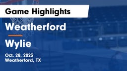 Weatherford  vs Wylie  Game Highlights - Oct. 28, 2023