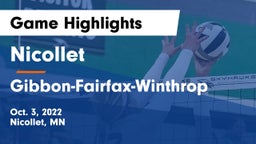 Nicollet  vs Gibbon-Fairfax-Winthrop  Game Highlights - Oct. 3, 2022