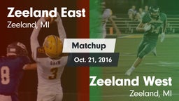 Matchup: Zeeland East High vs. Zeeland West  2016