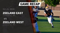 Recap: Zeeland East  vs. Zeeland West  2016