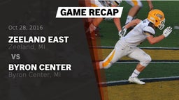 Recap: Zeeland East  vs. Byron Center  2016