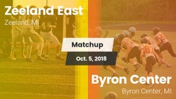 Matchup: Zeeland East High vs. Byron Center  2018