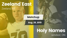 Matchup: Zeeland East High vs. Holy Names  2019
