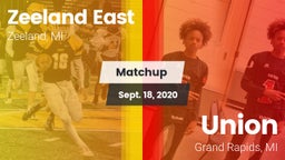 Matchup: Zeeland East High vs. Union  2020
