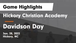 Hickory Christian Academy vs Davidson Day  Game Highlights - Jan. 28, 2022