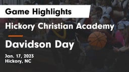 Hickory Christian Academy vs Davidson Day  Game Highlights - Jan. 17, 2023