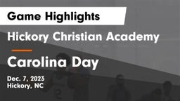 Hickory Christian Academy vs Carolina Day  Game Highlights - Dec. 7, 2023