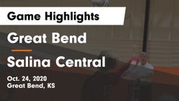 Great Bend  vs Salina Central  Game Highlights - Oct. 24, 2020