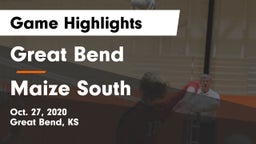 Great Bend  vs Maize South  Game Highlights - Oct. 27, 2020