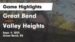 Great Bend  vs Valley Heights  Game Highlights - Sept. 9, 2023
