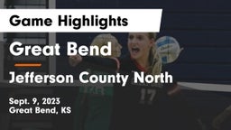 Great Bend  vs Jefferson County North  Game Highlights - Sept. 9, 2023