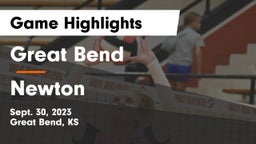 Great Bend  vs Newton  Game Highlights - Sept. 30, 2023