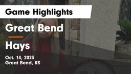Great Bend  vs Hays  Game Highlights - Oct. 14, 2023