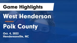 West Henderson  vs Polk County  Game Highlights - Oct. 4, 2022