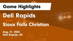 Dell Rapids  vs Sioux Falls Christian  Game Highlights - Aug. 31, 2023