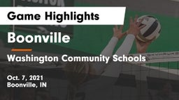 Boonville  vs Washington Community Schools Game Highlights - Oct. 7, 2021