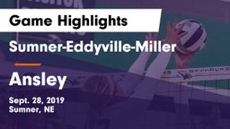 Sumner-Eddyville-Miller  vs Ansley Game Highlights - Sept. 28, 2019