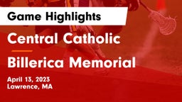 Central Catholic  vs Billerica Memorial  Game Highlights - April 13, 2023