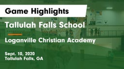 Tallulah Falls School vs Loganville Christian Academy  Game Highlights - Sept. 10, 2020