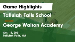 Tallulah Falls School vs George Walton Academy Game Highlights - Oct. 14, 2021