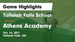 Tallulah Falls School vs Athens Academy Game Highlights - Oct. 16, 2021