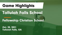 Tallulah Falls School vs Fellowship Christian School Game Highlights - Oct. 20, 2021
