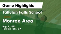 Tallulah Falls School vs Monroe Area Game Highlights - Aug. 9, 2022