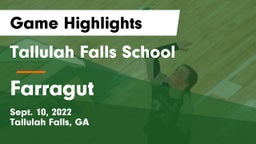 Tallulah Falls School vs Farragut  Game Highlights - Sept. 10, 2022